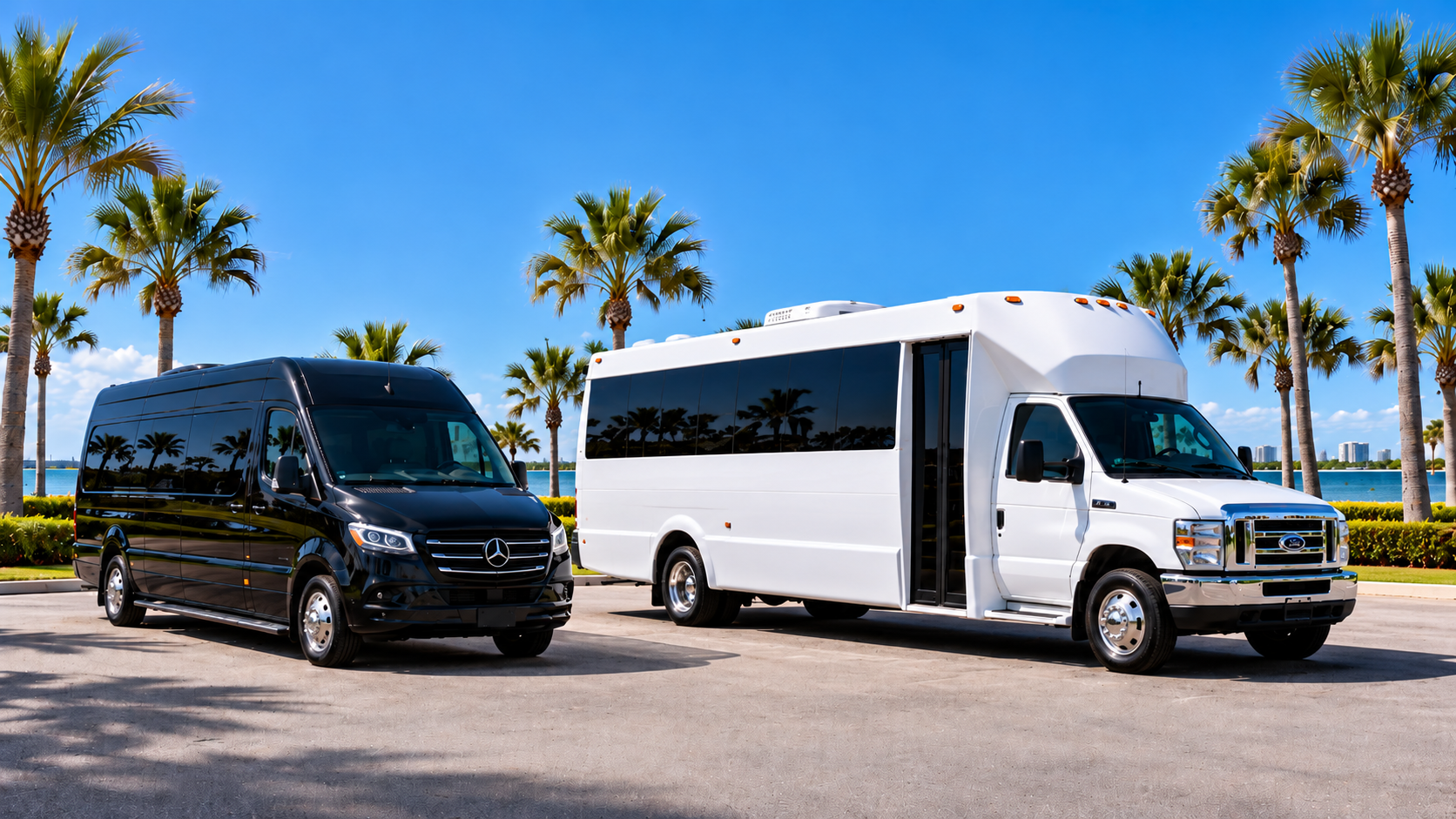 Perdido Key Party Bus Sprinter and E-450 limousine fleet illustration